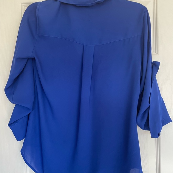 Express Womens Royal blue Portofino blouse size small - Picture 4 of 4